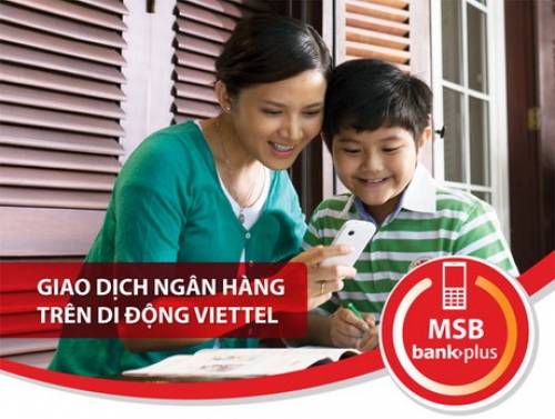 Tặng 50% giá trị thẻ nạp Viettel trong 1 năm với dịch vụ MSB Bank Plus