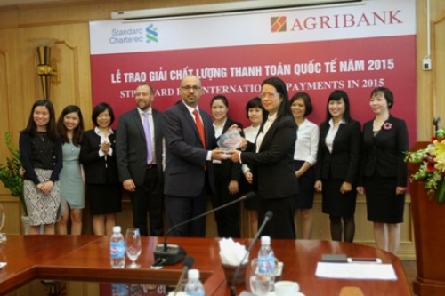 Agribank nhận giải thưởng về Chất lượng thanh toán quốc tế