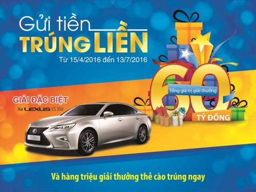 Cơ hội trúng xe ô tô Lexus ES 350 khi gửi tiết kiệm tại Sacombank