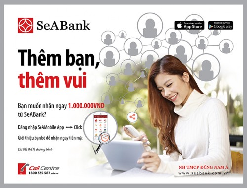 SeABank tặng quà cho cá nhân giới thiệu thành công khách hàng mới