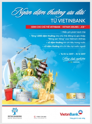 “Ngàn dặm thưởng cùng thẻ VietinBank”