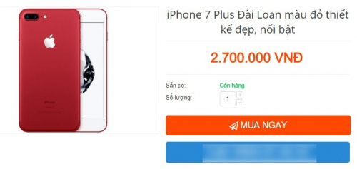 Dân buôn dùng chiêu giảm giá ảo câu khách mua iPhone 7 Plus RED nhái