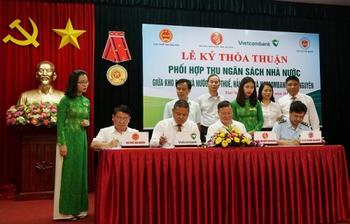 Vietcombank hợp tác thu ngân sách trên địa bàn tỉnh Thái Nguyên