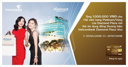 Ưu đãi cho chủ thẻ đồng thương hiệu Vietcombank Diamond Plaza Visa
