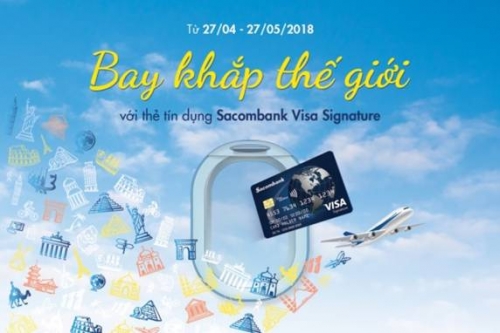 Sacombank ưu đãi lớn cho chủ thẻ Sacombank Visa Signature