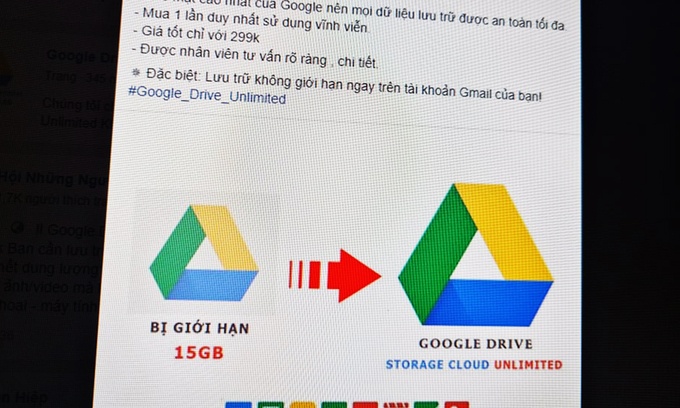 Tài khoản Google Drive vô hạn, giá rẻ bán tràn lan