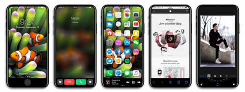 Giao diện iPhone 8 sẽ như nào nếu có màn hình vô cực