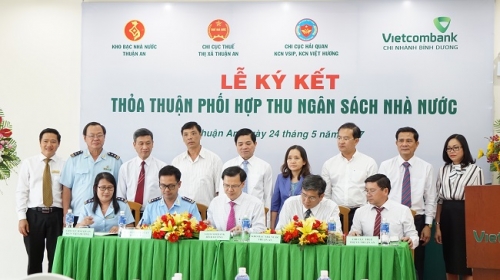 Vietcombank phối hợp thu NSNN trên địa bàn thị xã Thuận An (Bình Dương)