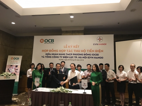OCB hợp tác thu tiền điện với EVN HANOI