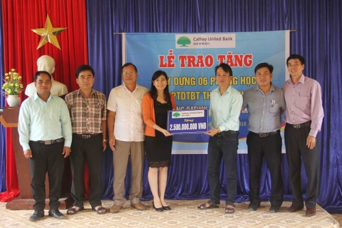 Cathay United Bank hỗ trợ xây dựng phòng học ở Quảng Nam