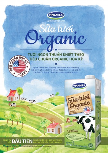 Vinamilk ra mắt sản phẩm sữa tươi organic tiêu chuẩn USDA Hoa Kỳ