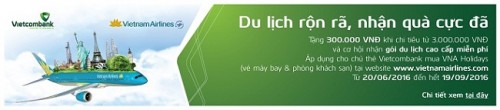 Cơ hội du lịch rộn rã, nhận quà cực đã dành cho chủ thẻ Vietcombank