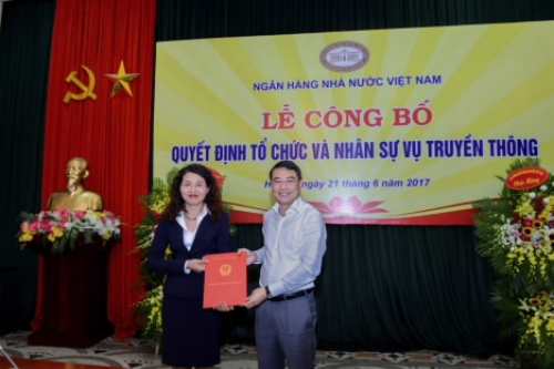 Bà Lê Thị Thúy Sen được bổ nhiệm giữ chức Phó Vụ trưởng Vụ Truyền thông (NHNN)