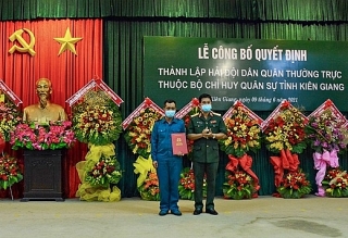 Công bố quyết định thành lập Hải đội Dân quân Thường trực tỉnh Kiên Giang