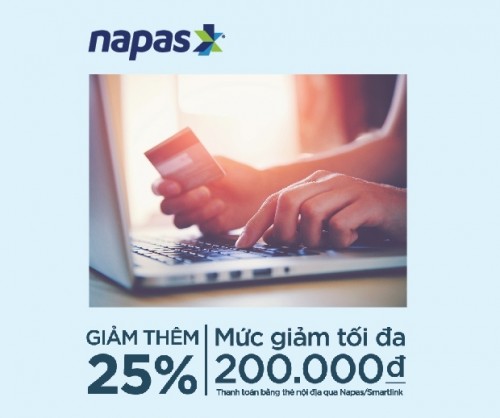 Giảm thêm 25% khi mua sắm thanh toán qua NAPAS
