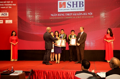 SHB: 2 năm liên tiếp thuộc Top 10 ngân hàng uy tín nhất Việt Nam