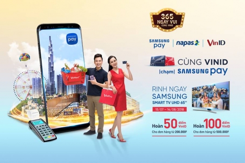 Thanh toán Samsung Pay tại Vingroup có cơ hội trúng SmartTV