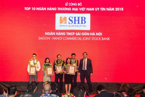 SHB 3 năm liên tiếp lọt top 10 ngân hàng Việt Nam uy tín