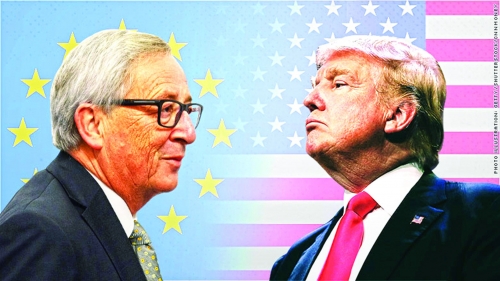 Mỹ, EU nhất trí giảm căng thẳng thương mại