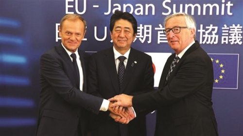 EU bắt tay thương mại với Nhật Bản