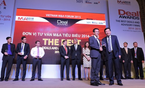 VietinBankSc đạt giải Đơn vị tư vấn M&A tiêu biểu 2014 - 2015