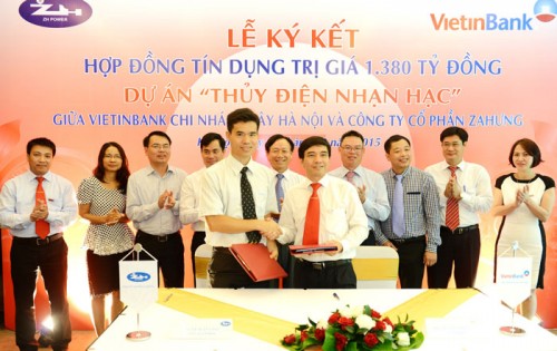 VietinBank dành 1.380 tỷ đồng cho Dự án thủy điện Nhạn Hạc