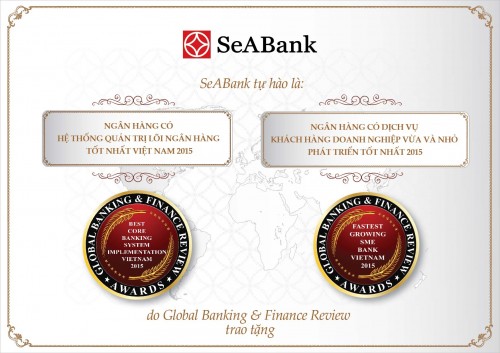 SeABank nhận 2 giải thưởng của GBAF