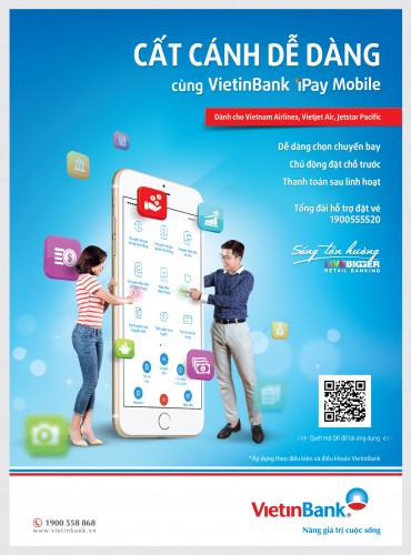 Mua vé máy bay dễ dàng với VietinBank iPay Mobile