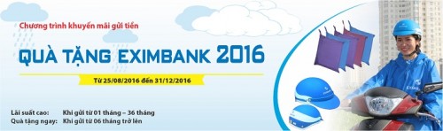 Eximbank dành hơn 30.000 quà tặng cho khách gửi tiền