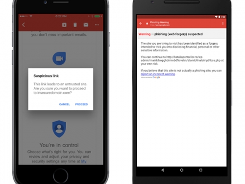 Gmail trên iOS đã tăng cường tính năng chống lừa đảo
