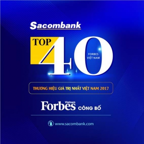 Sacombank thuộc Top 40 thương hiệu giá trị nhất