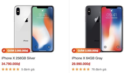 Giá iPhone X và iPhone 8 ở Việt Nam giảm sâu