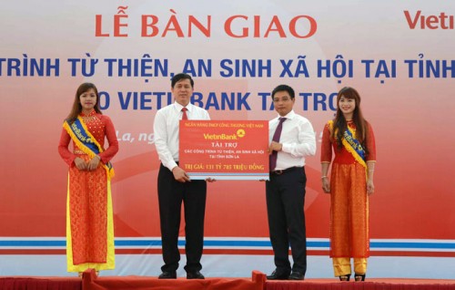 VietinBank bàn giao các công trình từ thiện, an sinh xã hội tại Sơn La