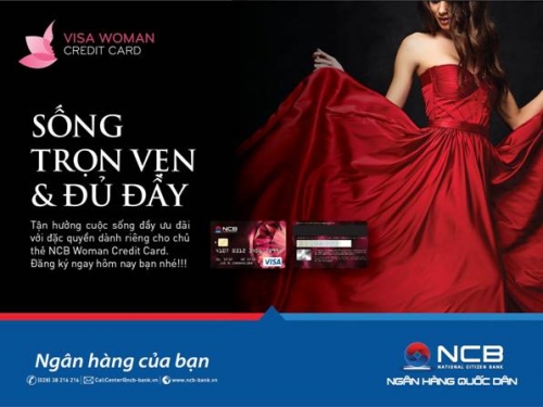 Mua sắm thả ga với thẻ tín dụng NCB Visa Woman credit card