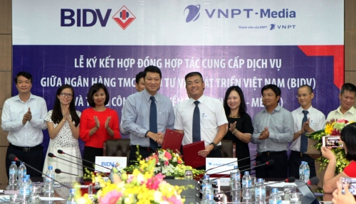 BIDV và VNPT Media phối hợp cung ứng dịch vụ thanh toán tới khách hàng