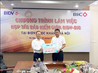 BIC chi trả tiền bồi thường tổn thất cho BIDV Ngọc Khánh Hà Nội