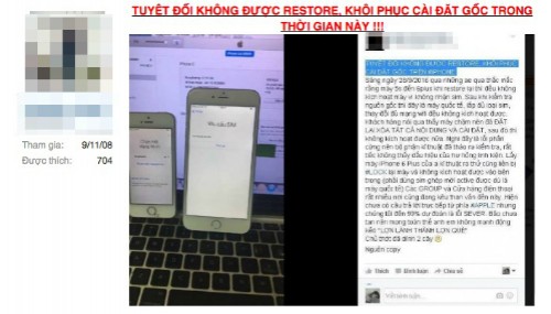 Nhiều iPhone hàng xách tay ở Việt Nam bị biến thành 'cục gạch'