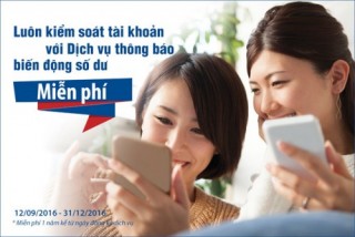 Viet Capital Bank miễn 1 năm phí dịch vụ thông báo biến động số dư