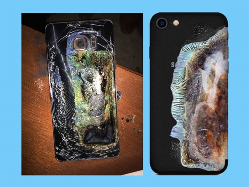 Case bảo vệ trang trí iPhone thành chiếc Galaxy Note 7 bị nổ