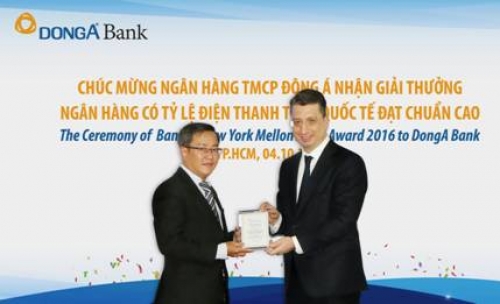 DongA Bank tiếp tục nhận giải thưởng về hoạt động thanh toán quốc tế