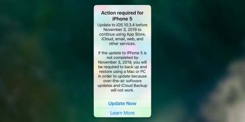 Nếu bạn đang sử dụng iPhone 5, hãy cập nhật lên iOS 10.3.4