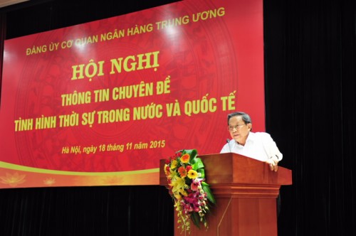 Đảng ủy Cơ quan NHTW tổ chức hội nghị thông tin chuyên đề