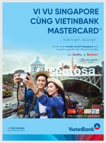 Vi vu Singapore cùng thẻ VietinBank MasterCard