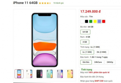 iPhone 11 xách tay hạ giá mạnh dịp Black Friday ở Việt Nam