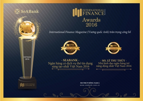 SeABank nhận giải thưởng quốc tế về dịch vụ thẻ tín dụng