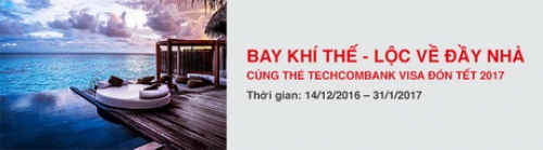 Bay khí thế - lộc về đầy nhà cùng thẻ Techcombank Visa