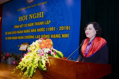 Sở Giao dịch NHNN: Kỷ niệm 25 năm thành lập và đón nhận Huân chương Lao động hạng Nhì