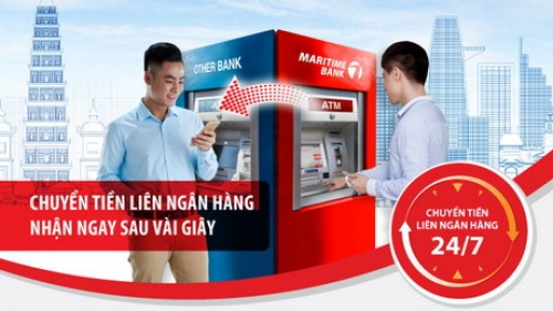 Maritime Bank triển khai tính năng Chuyển tiền nhanh liên ngân hàng 24/7 trên ATM