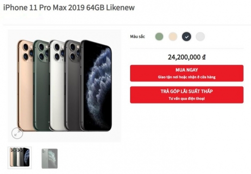 iPhone 11 Pro Max qua sử dụng về nhiều, giá vẫn cao