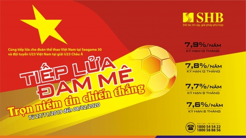Tiếp lửa thể thao Việt Nam: SHB dành ưu đãi tặng người hâm mộ